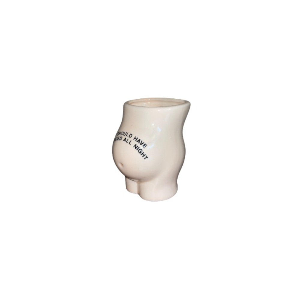 Vintage Cream “I Should Have Danced All Night” Kitschy Pregnancy Mug